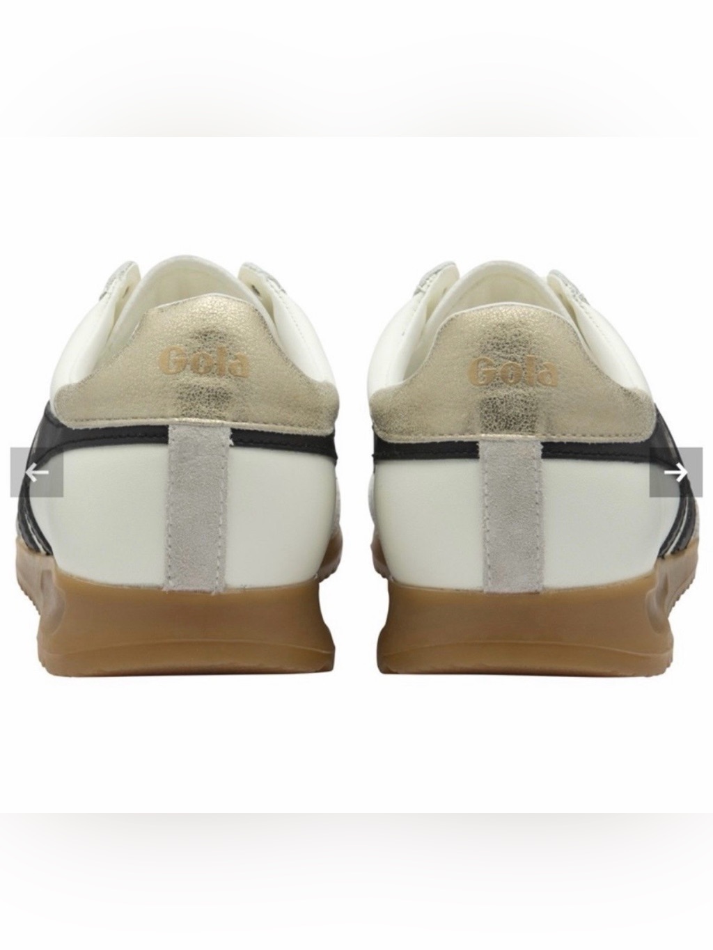 Gola Torpedo Sneaker With Black Stripes And Gum Sole — image 2 of 4